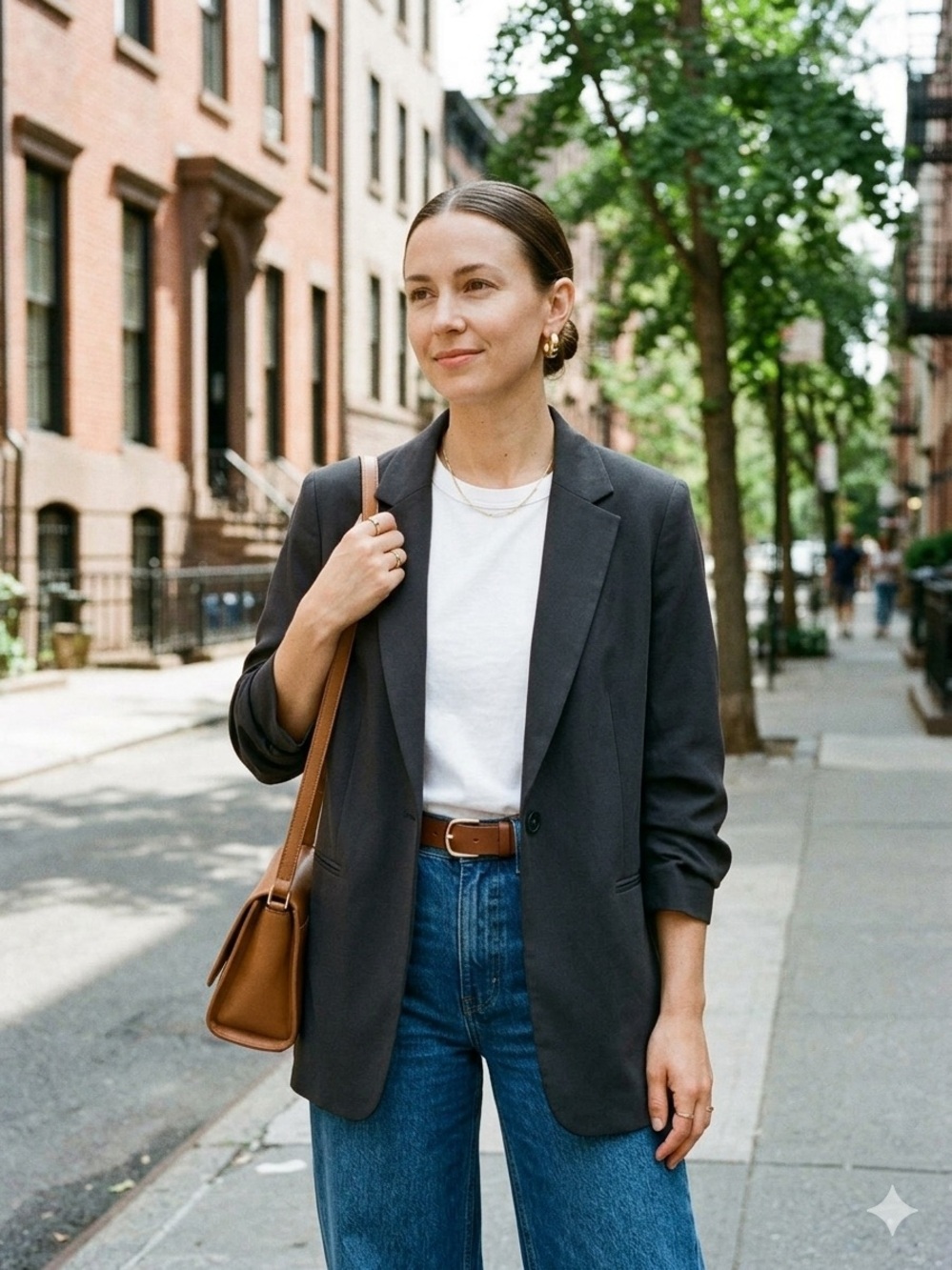 H&M Charcoal Black Relaxed Women's Blazer